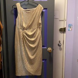 Gold shimmery cocktail dress